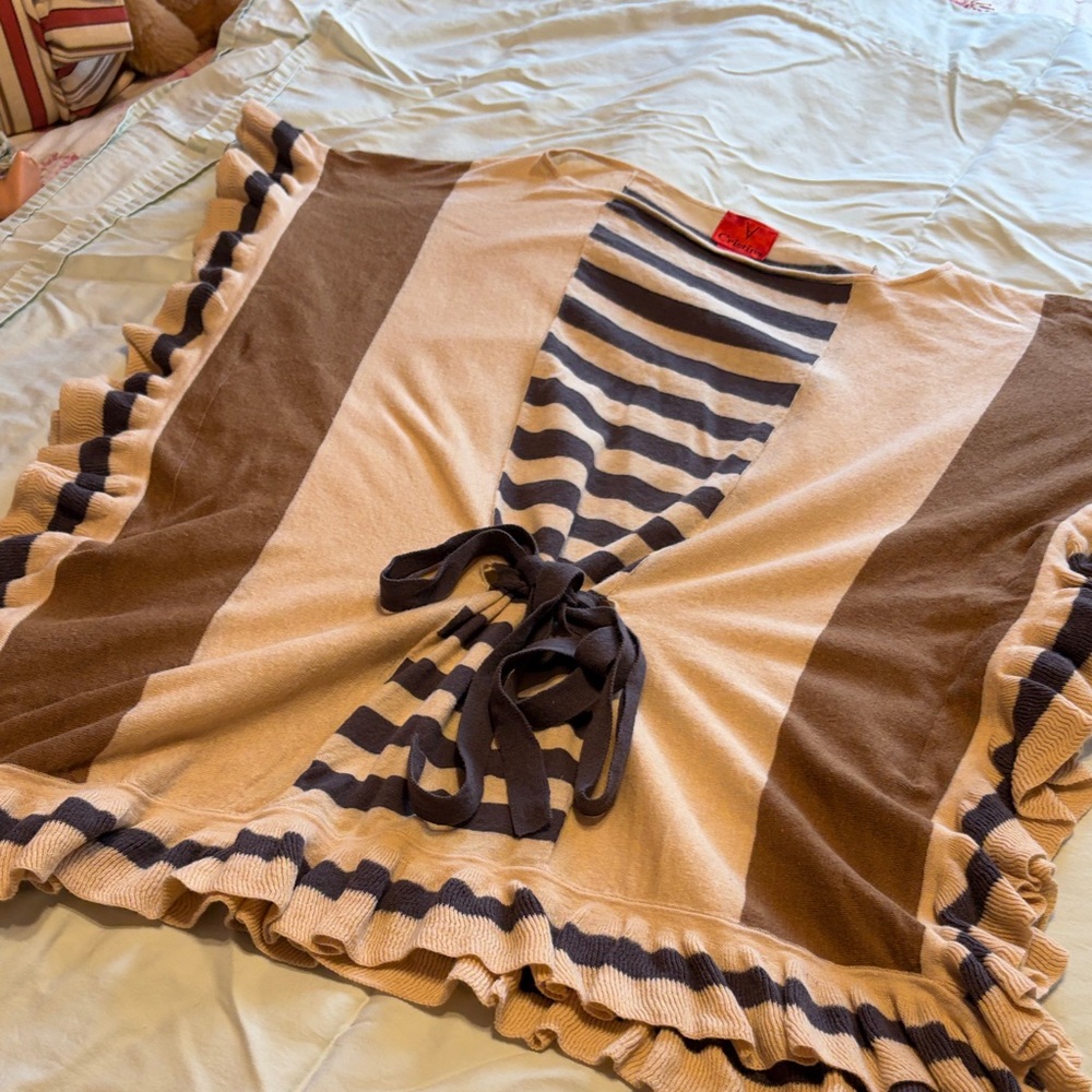 Cristina Brown and Cream Striped Knit Top